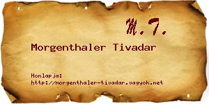 Morgenthaler Tivadar névjegykártya